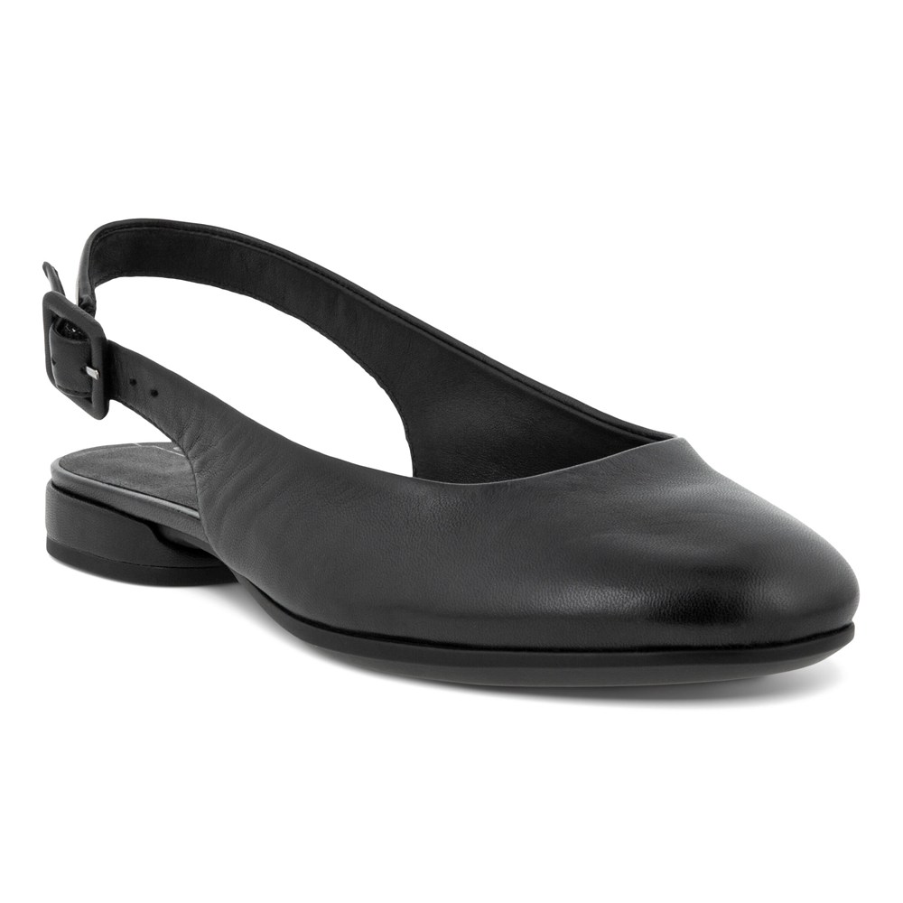 Zapatos De Vestir Mujer - ECCO Anine Sling-Back Flats - Negros - LRT501387